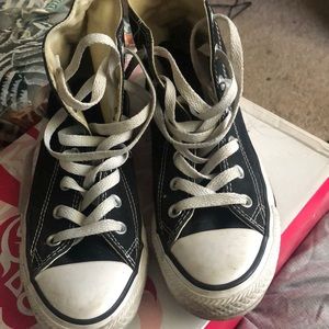 Black high top converses